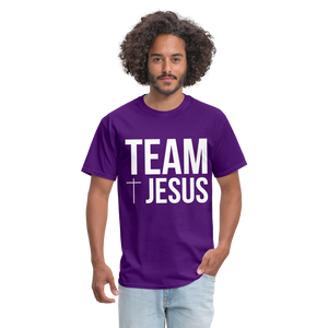 Team Jesus Mens T-Shirt - purple